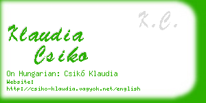 klaudia csiko business card