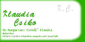 klaudia csiko business card